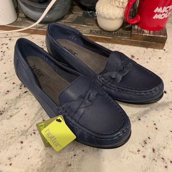 Hotter Selena Comfort Concept Navy Loafer 11 NWT - Picture 1 of 4